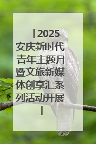 2025安庆新时代青年主题月暨文旅新媒体创享汇系列活动开展